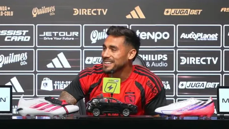 Marcos Bolados fue el encargado de hablar en la conferencia de prensa de Colo Colo. (Foto: Captura)