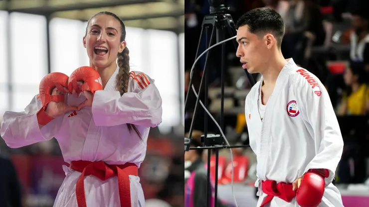 Valentina Toro y Tomás Freire ganan dos medallas de oro en karate. (Foto: Team Chile)