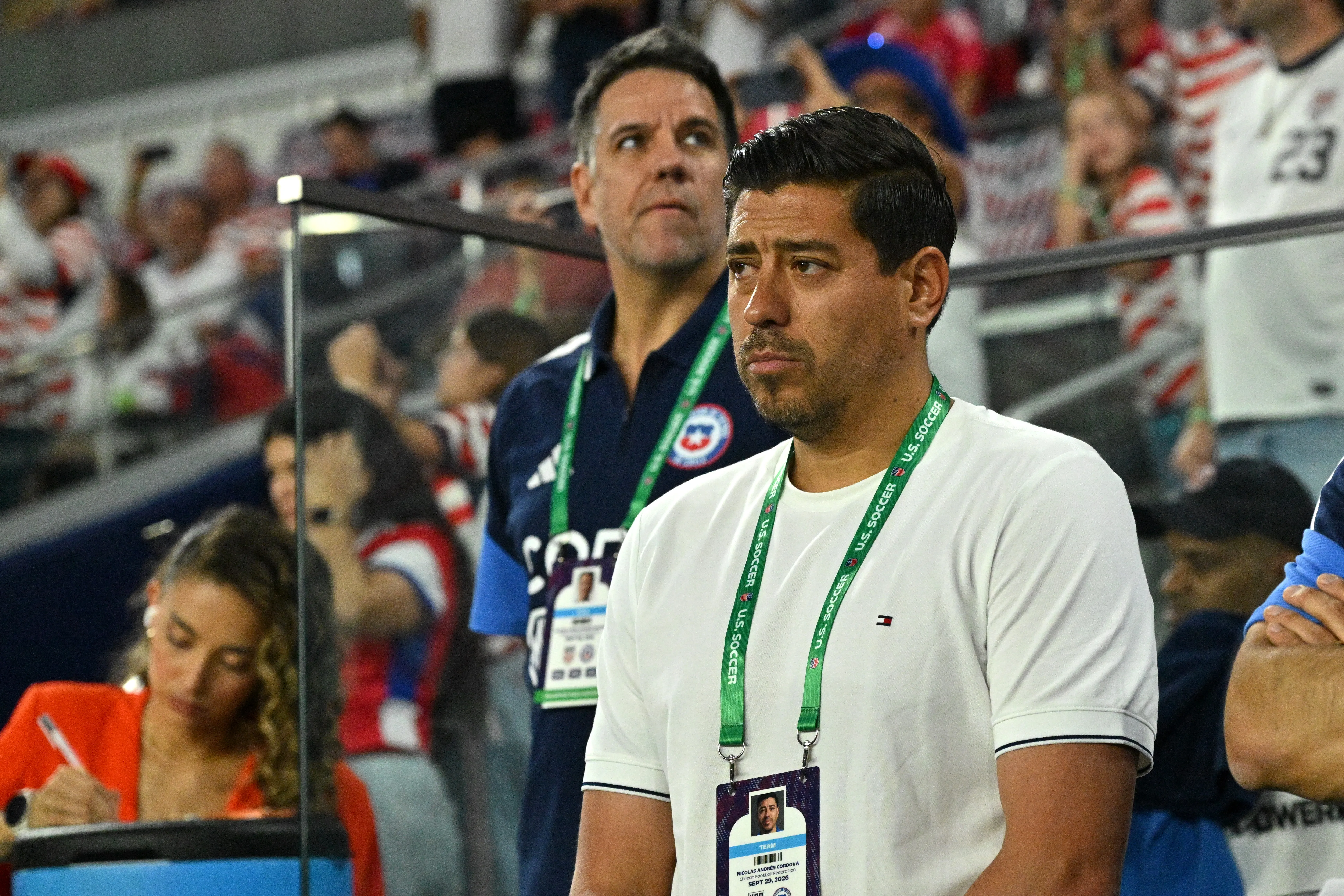 Nicolás Córdova en la caída de Chile ante Estados Unidos. (Foto: Jeff Lee/Photosport)