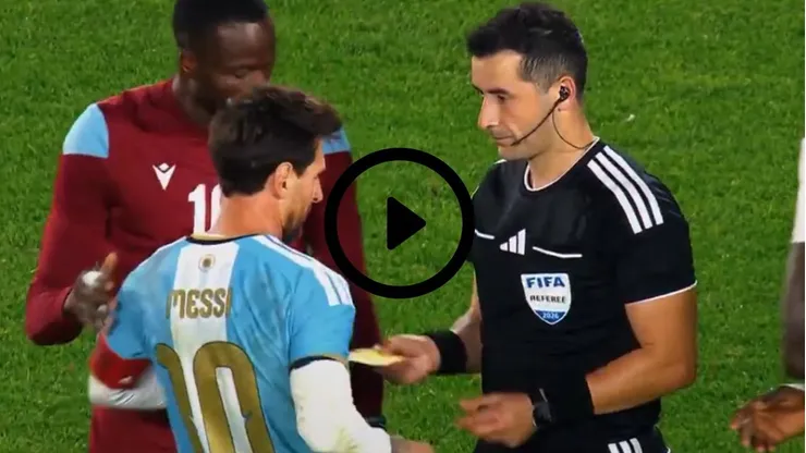 El árbitro chileno Fernando Véjar y su regalo a Lionel Messi