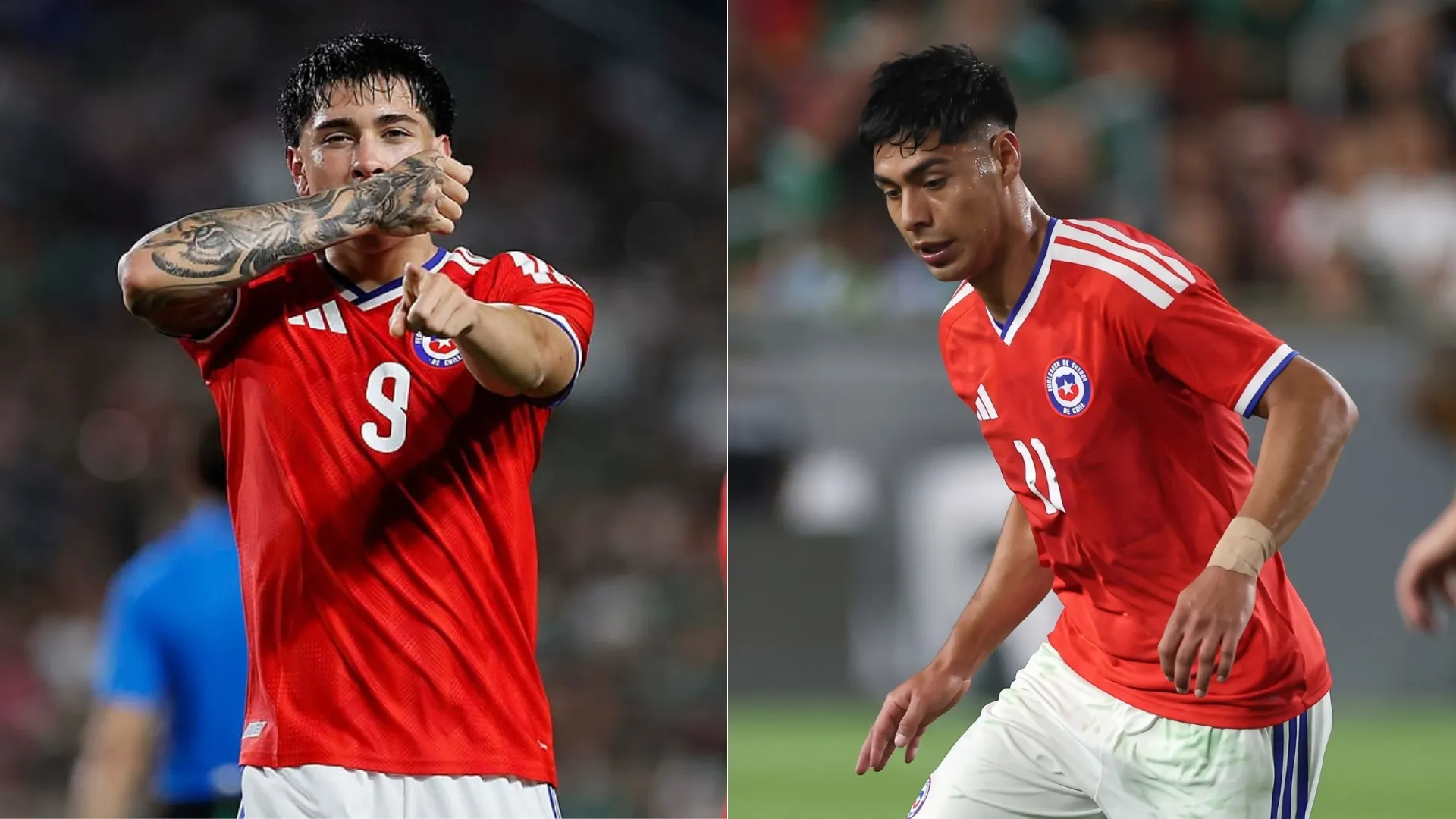 Maximiliano Gutiérrez y Darío Osorio destacan en la Selección Chilena. (Fotos: C. Parra - FFCh. / Getty Images)