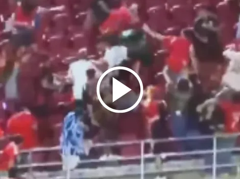 VIDEO: Hinchas de La Roja protagonizan batalla campal vs. México