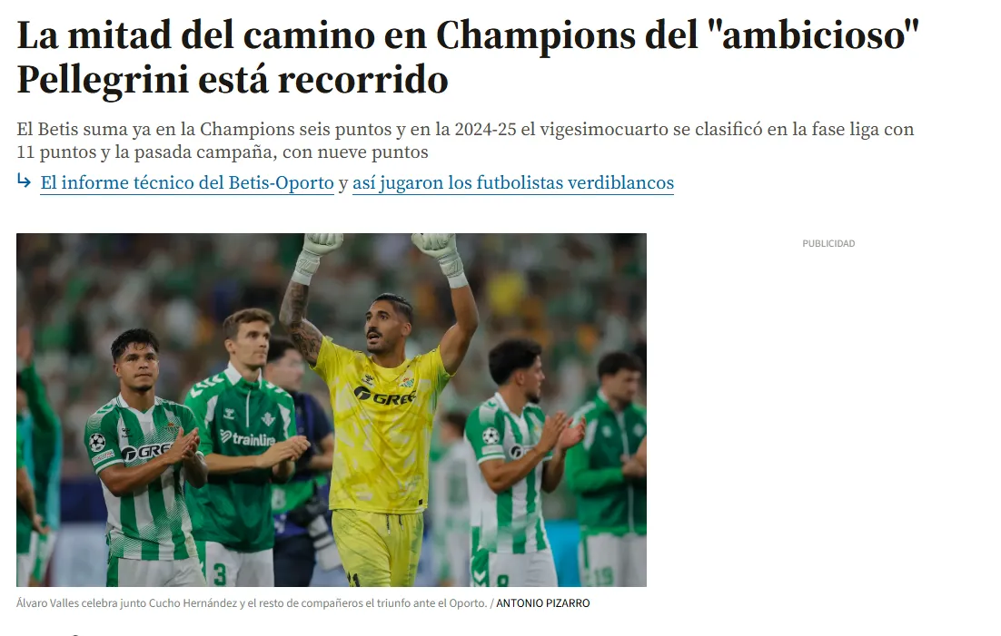 El nuevo apodo de Manuel Pellegrini en España (captura).