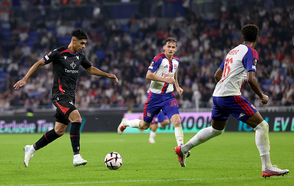 Darío Osorio no pudo evitar la caída de Crystal Palace en Francia. (Foto: Pauline Figuet/Getty Images)