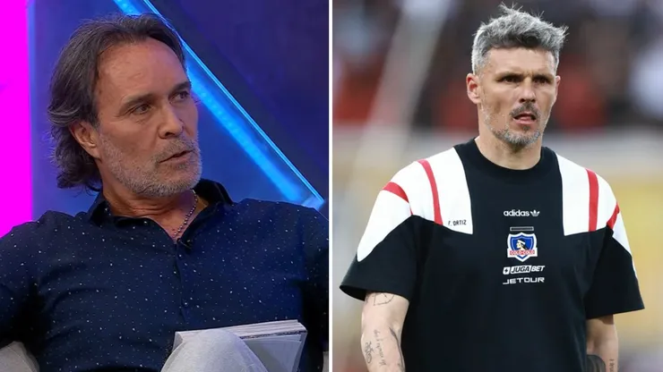 Marcelo Ramírez le raya la cancha a Fernando Ortiz en Colo Colo