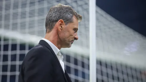 MEXICO CITY, MEXICO - MARCH 26: Diego Cocca coach of Mexico looks on after the match between Mexico and Jamaica as part of the CONCACAF Nations League at Azteca stadium on March 26, 2023 in Mexico City, Mexico. (Photo by Hector Vivas/Getty Images)