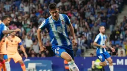 BARCELONA, SPAIN - MAY 24: Cesar Montes of RCD Espanyol celebrates after scoring the team's first goal during the LaLiga Santander match between RCD Espanyol and Atletico de Madrid at RCDE Stadium on May 24, 2023 in Barcelona, Spain. (Photo by Alex Caparros/Getty Images)