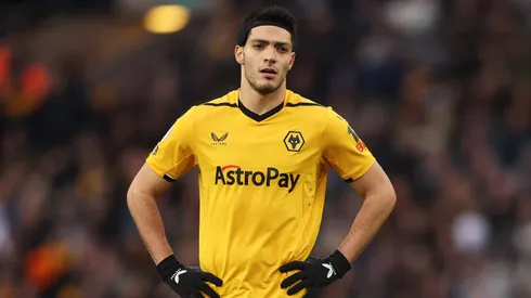 WOLVERHAMPTON, ENGLAND - FEBRUARY 18: Raul Jimenez of Wolverhampton Wanderers looks on during the Premier League match between Wolverhampton Wanderers and AFC Bournemouth at Molineux on February 18, 2023 in Wolverhampton, England. (Photo by Nathan Stirk/Getty Images)