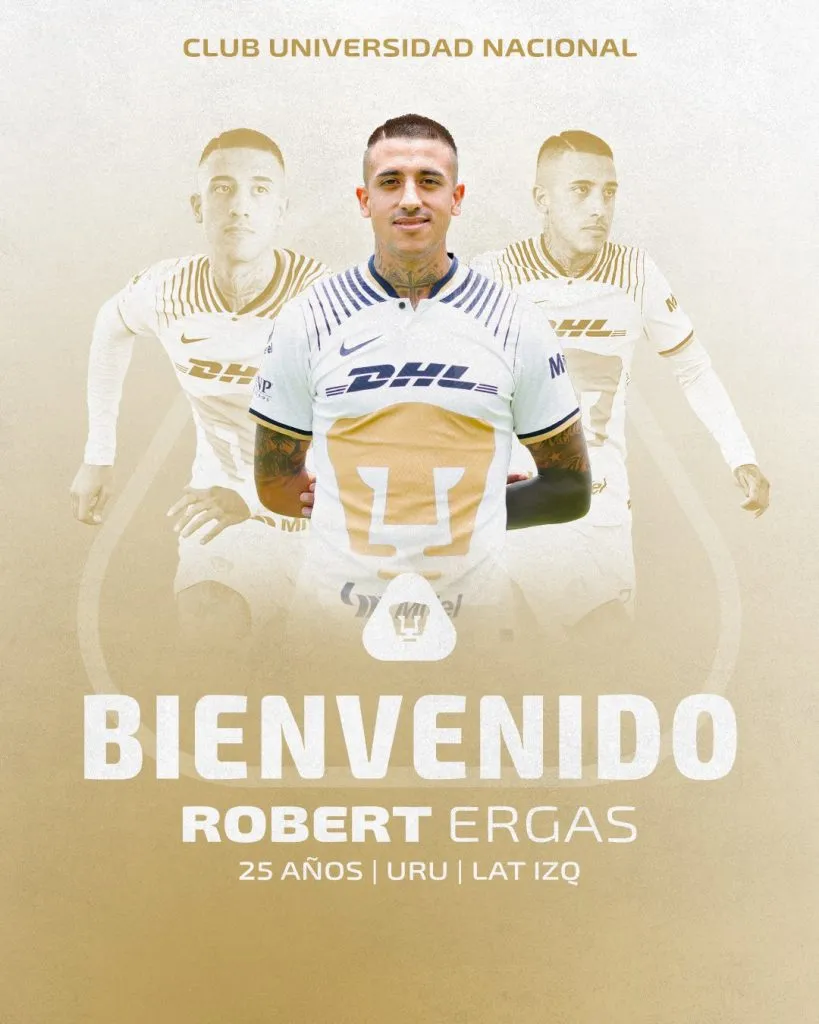 Ergas fue posteriormente anunciado en redes. (@PumasMX)
