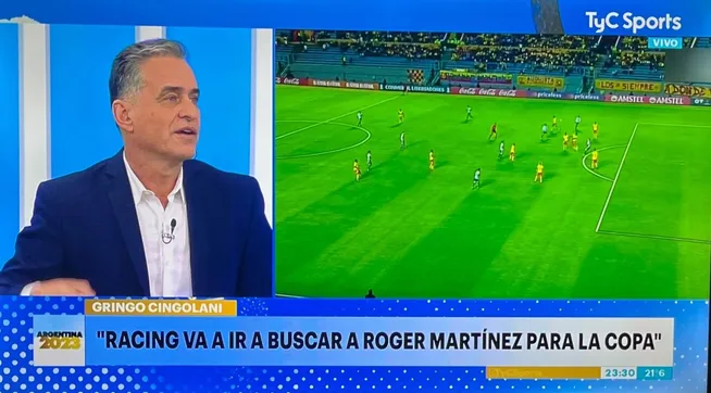 ¿Roger Martínez regresa a Racing? (Captura TyC Sports)