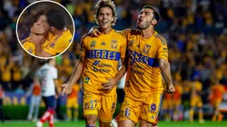 El beso entre Vigón y Córdova.