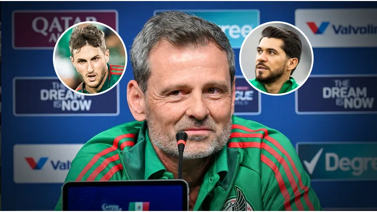 Diego Cocca con dos atacantes de primer nivel como son Santi Giménez y Henry Martin en la Selección Mexicana.