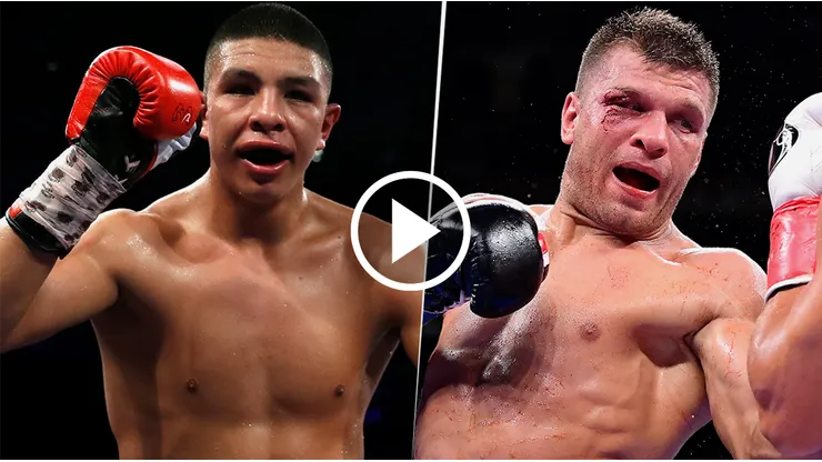 Jaime Munguía se presenta en el combate contra Sergiy Derevyanchenko.