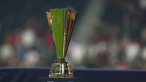 LAS VEGAS, NV - AUGUST 01: The Trophy of Championship is displayed during the CONCACAF Gold Cup 2021 final match between United States and Mexico at Allegiant Stadium on August 1, 2021 in Las Vegas, Nevada. (Photo by Omar Vega/Getty Images)