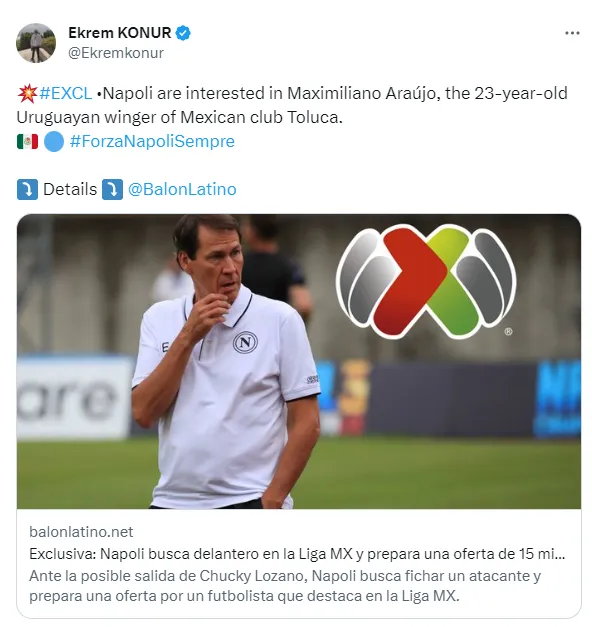 Así lo informó en Twitter Ekrem Konur – Captura de Twitter