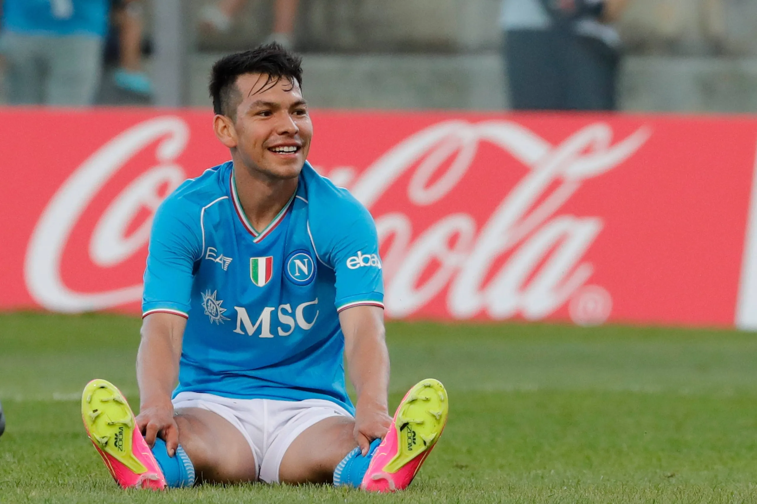 August 2, 2023, Castel di Sangro, Naples, Italy: Hirving Lozano of Napoli during a preseason soccer friendly match Napoli vs Girona FC , Stadio Patini Castel di Sangro Italy Castel di Sangro Italy – ZUMAl131 20230802_zsp_l131_032 Copyright: xCiroxDexLucax