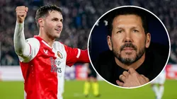 Diego Simeone, rendido a los pies de Santiago Giménez