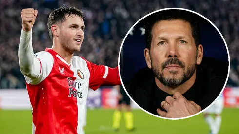 Diego Simeone, rendido a los pies de Santiago Giménez