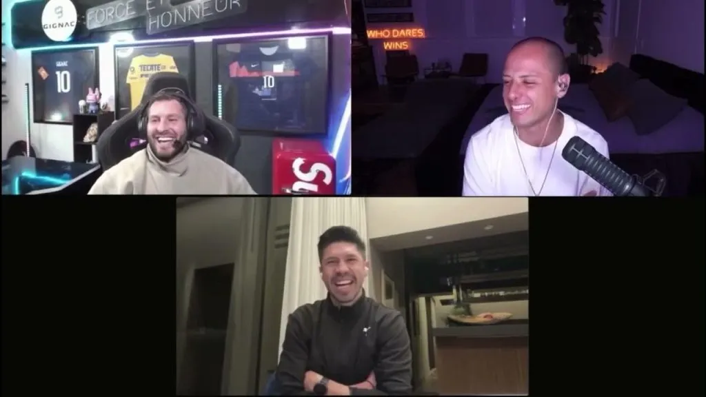 El stream compartido por Gignac, Hernández y Peralta.