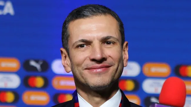 Jimmy Lozano en el sorteo de la Copa América 2024 [Getty Images].