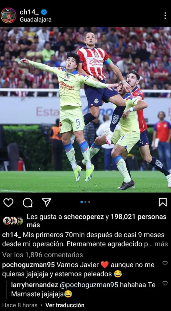 Pocho Guzmán le respondió a Chicharito