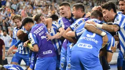 Los futbolistas de Monterrey, a puro festejo.