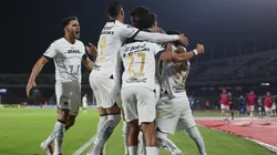 Los jugadores de Pumas UNAM, a puro festejo.