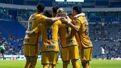 Festejo de gol de Tigres