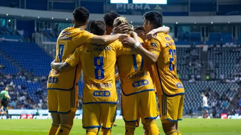 Festejo de gol de Tigres
