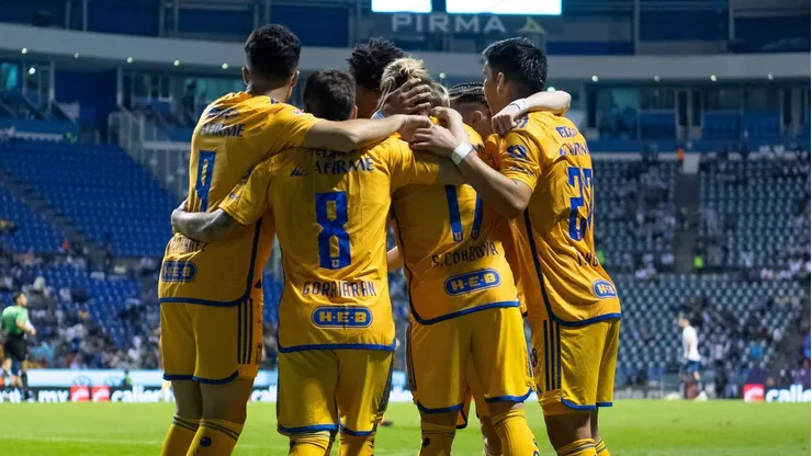 Festejo de gol de Tigres