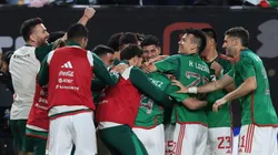 Un festejo de gol en la Selección Mexicana