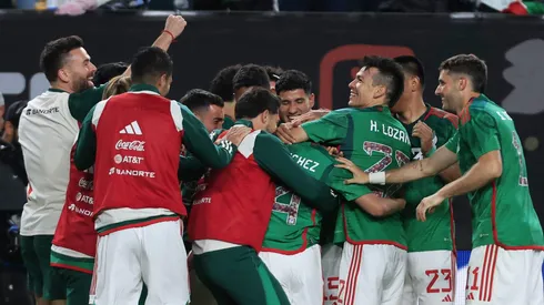 Un festejo de gol en la Selección Mexicana