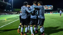 Los jugadores de Tijuana, eufóricos en el único éxito del año.