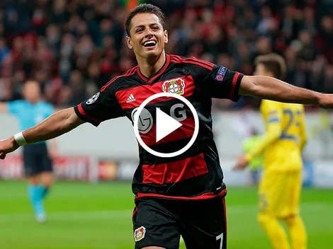 El saludo de Chicharito Hernández al Bayer Leverkusen por la Bundesliga