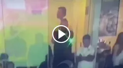 El momento en que Guzmán apunta con el láser a Andrada.