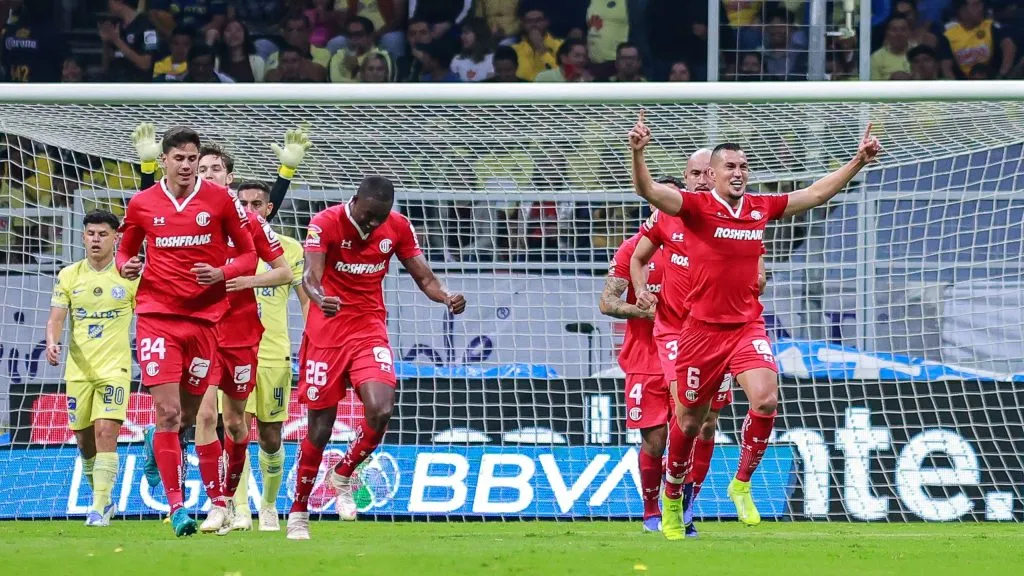 La felicidad del Toluca en su última visita al Azteca con clasificación incluida [Foto: Getty]