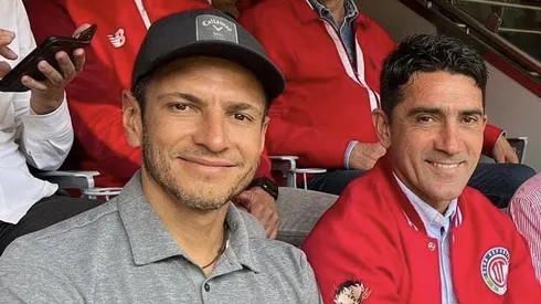Jaime Lozano, en las gradas del Estadio Nemesio Díez.