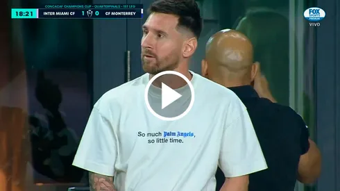La reacción de Lionel Messi al 1-0 del Inter Miami vs. Rayados