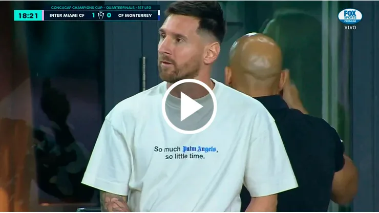 La reacción de Lionel Messi al 1-0 del Inter Miami vs. Rayados