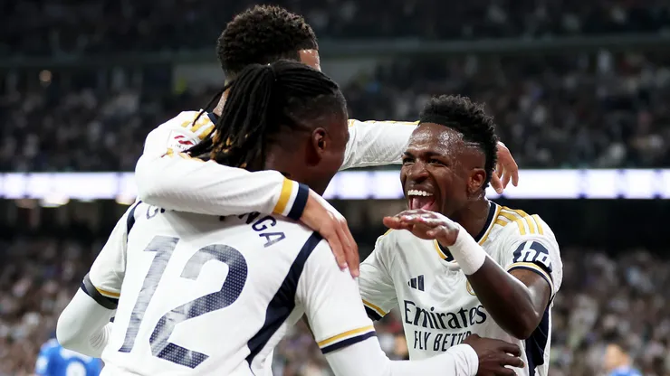 La alegría de los jugadores de Real Madrid.