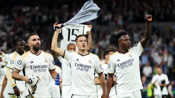 Los futbolistas de Real Madrid, a puro festejo.