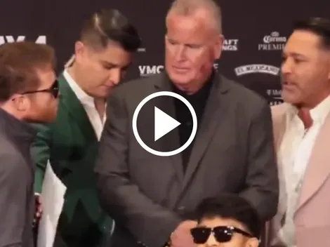 ¡Casi hay golpes! Canelo Álvarez se cansó y encaró a De La Hoya