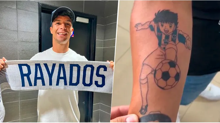 ¡Insólito! Un fanático de Rayados se tatuó en homenaje a Óliver Torres antes de su llegada a Monterrey