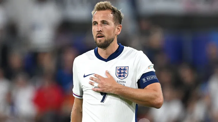 El capitán inglés, Harry Kane, en el duelo de la fecha 3 ante Eslovenia.