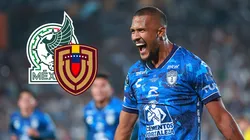 Salomón calentó la previa de México-Venezuela.