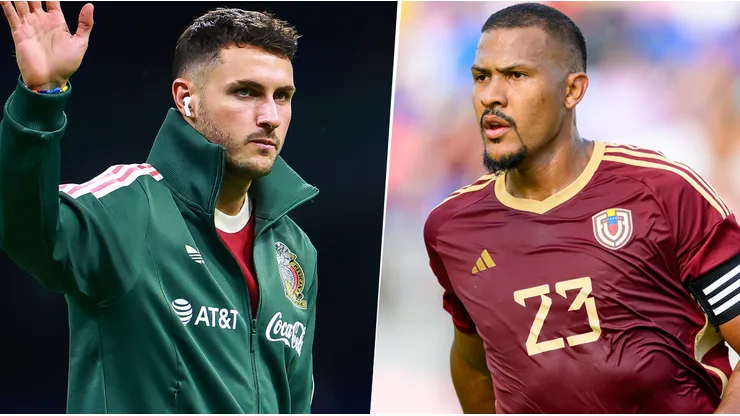 Santiago Giménez y Salomón Rondón, cara a cara en el SoFi Stadium.