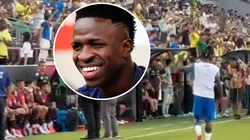Lo que la TV no mostró: el gesto de Vinicius Junior con el banquillo de la Selección Mexicana