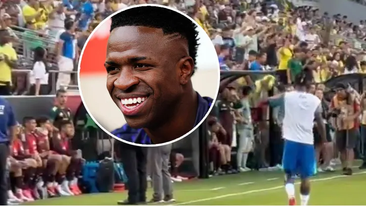 Lo que la TV no mostró: el gesto de Vinicius Junior con el banquillo de la Selección Mexicana