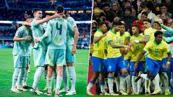 Las alineaciones de México y Brasil