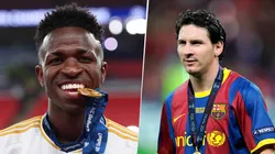 Sigue haciendo historia: Vinicius Jr. rompió un récord de Lionel Messi en Champions League